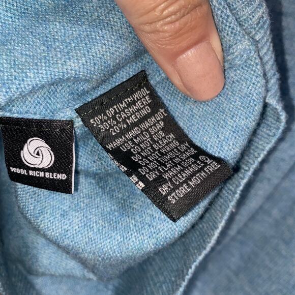 RODD & GUNN Queens town Sweater Optim Wool Cashmere Merino Lagoon Blue Med - Picture 6 of 7